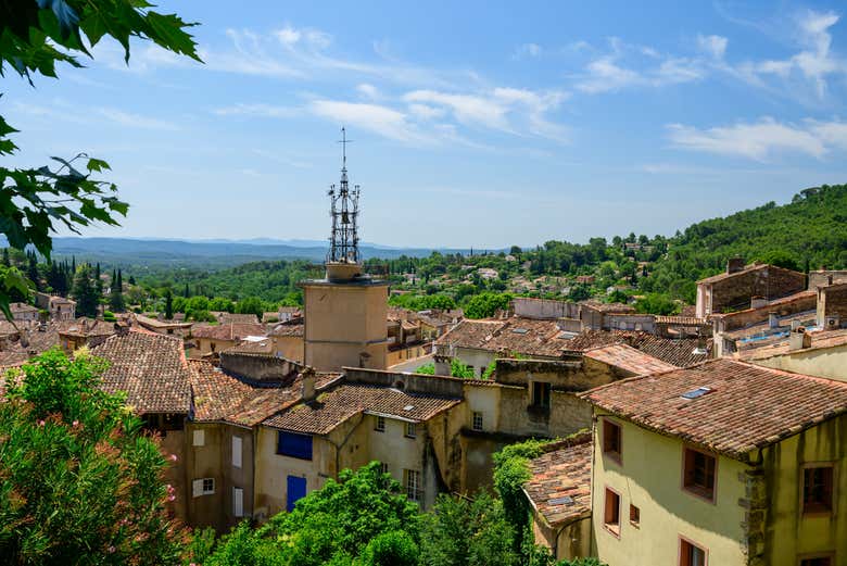 Spot iconic sites like the town's Campanile bell tower