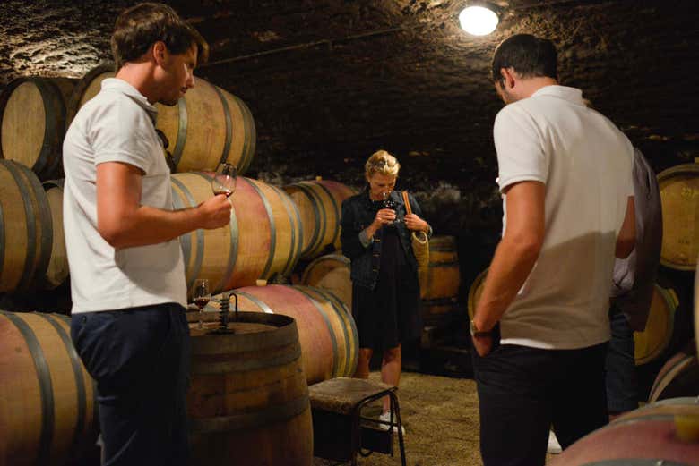 Catando los vinos de Borgoña