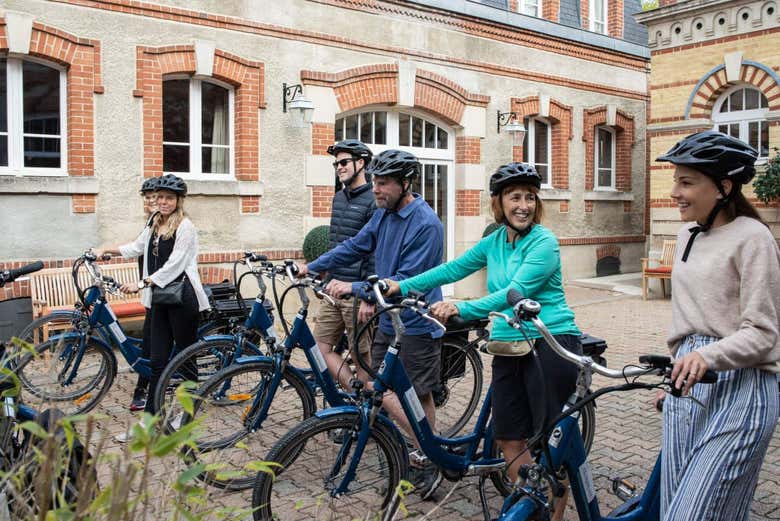 Disfrutando del tour en bicicleta eléctrica