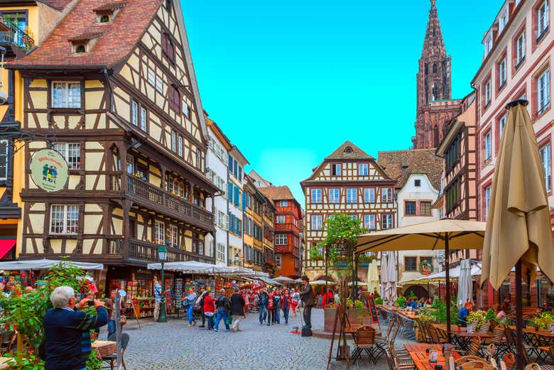 Streets in the centre of Strasbourg