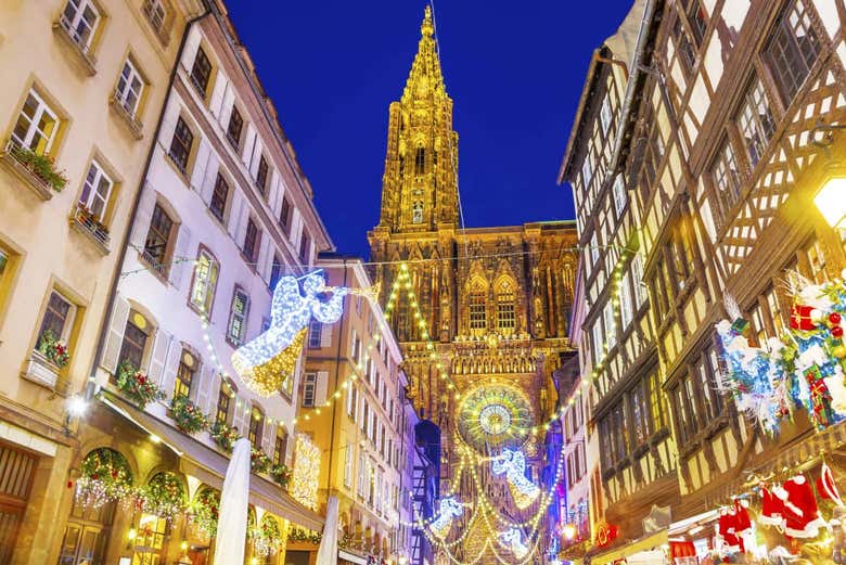La cathédrale de Strasbourg à Noël