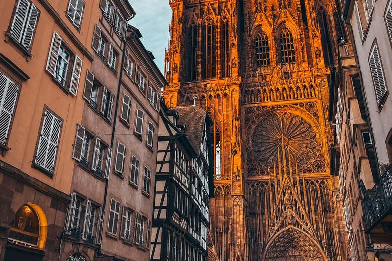 La facciata della Cattedrale di Strasburgo