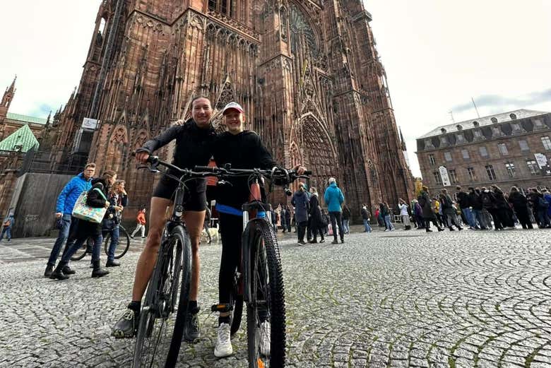 Frente a la catedral de Estrasburgo