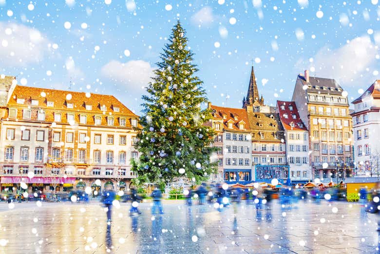 Disfrutando del free tour navideño por Estrasburgo
