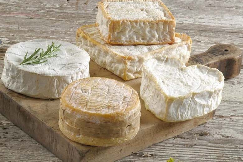Taste typical Normandy cheeses
