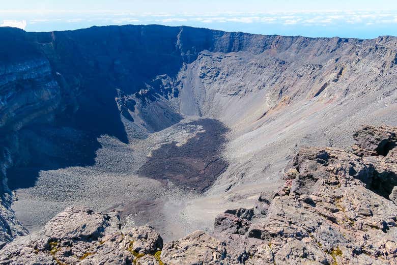 Vue panoramique sur le cratère