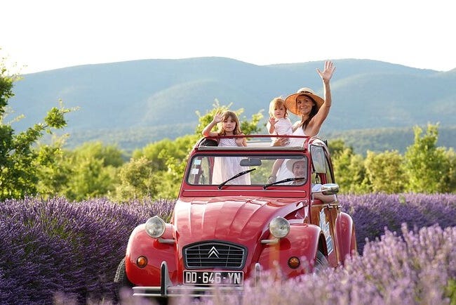 Touring Provence in a convertible 2CV