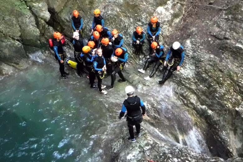Listening to the guide's explanations