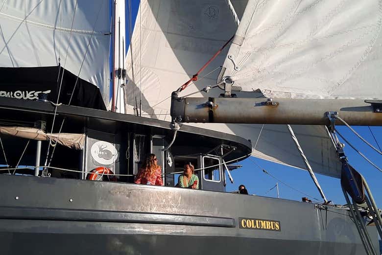 Durante la travesata in barca a vela