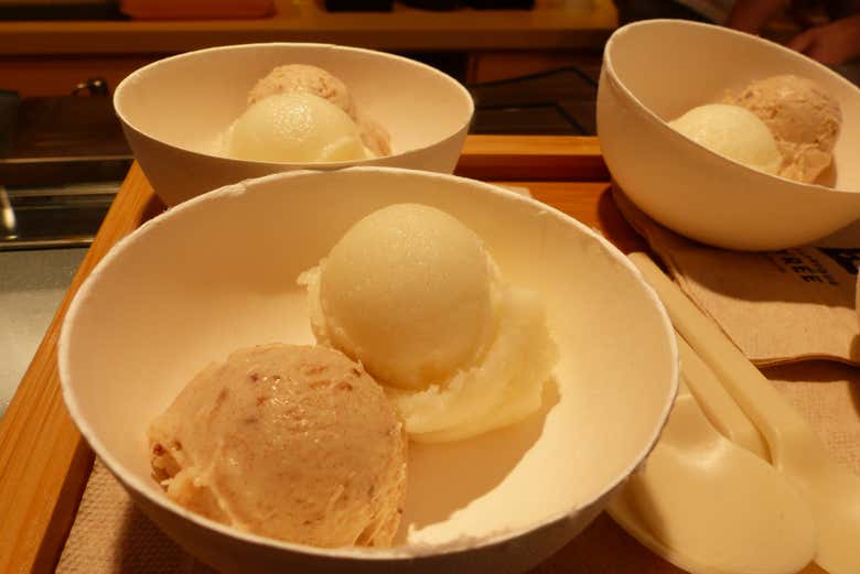 Degustación de helados durante el recorrido