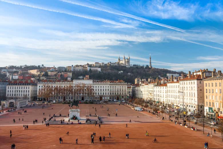 Place Bellecour in Lyon city centre