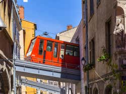 Funicular recorriendo Lyon