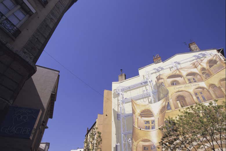 Uno de los murales de arte callejero de Lyon