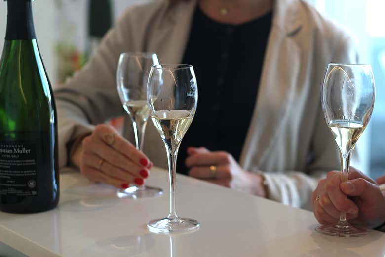 Assaporando una degustazione di champagne