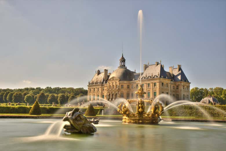 Una de las fuentes de los jardines de Vaux-le-Vicomte