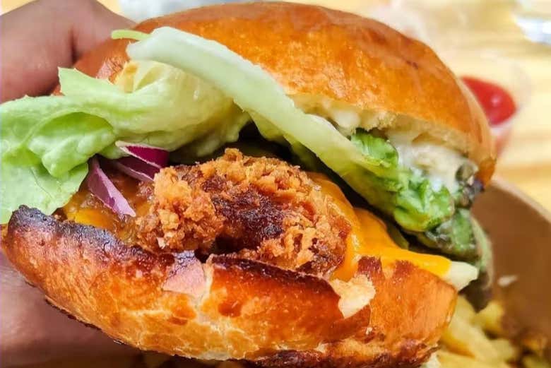Burger maison au poisson