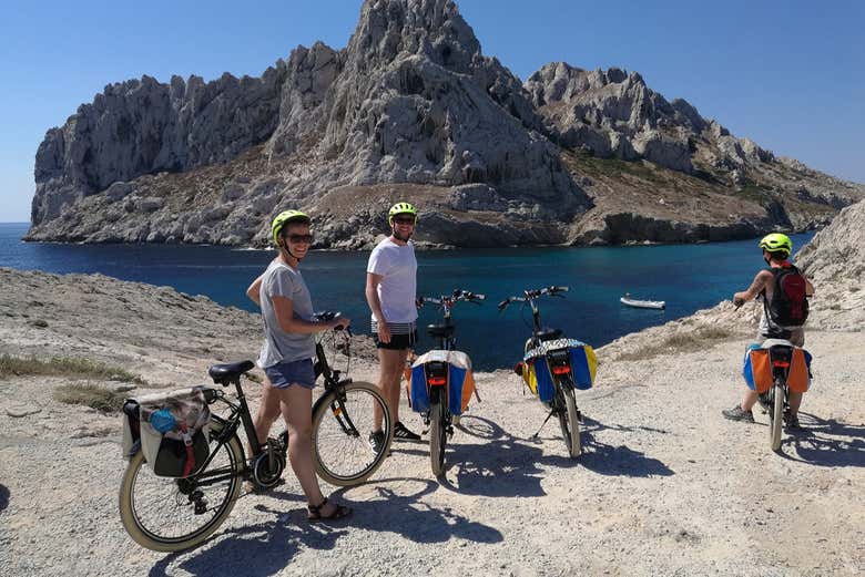 Circuit à vélo le long des calanques