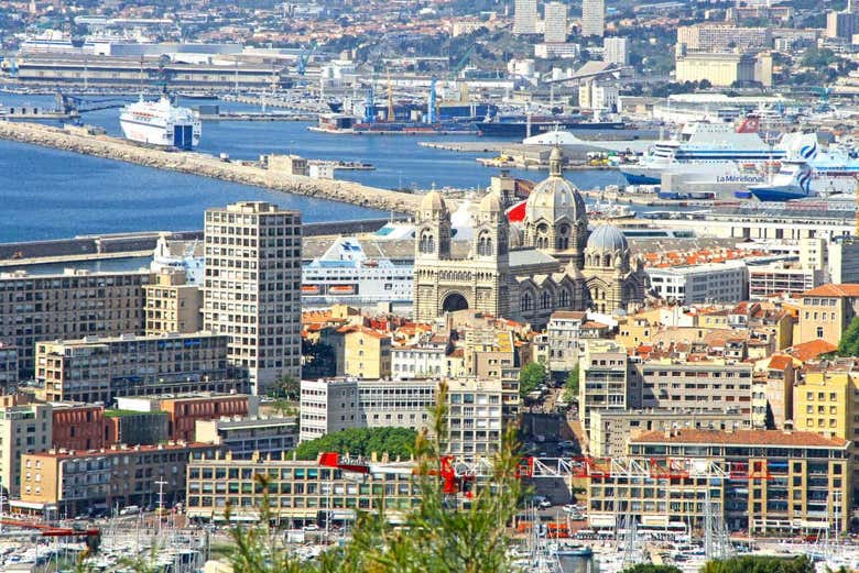 Marselha vista de Norte-Dame de la Garde