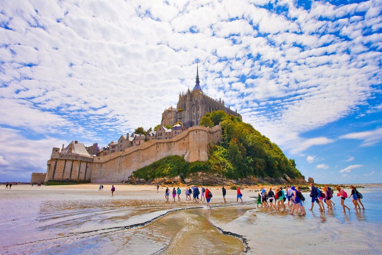 Mont-Saint-Michel is located on the Normandy coast