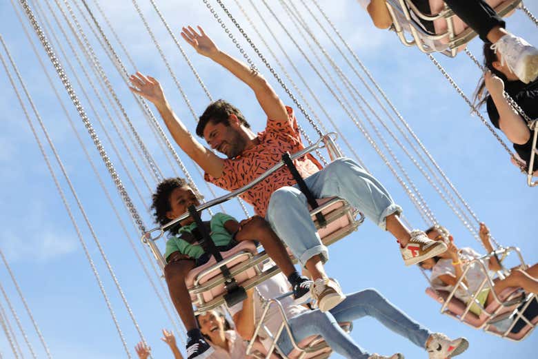 Sillas voladoras del Parque Spirou