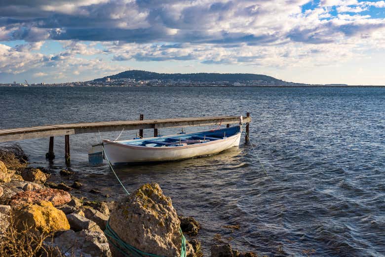 Barco tradicional de madera del Etang de Thau