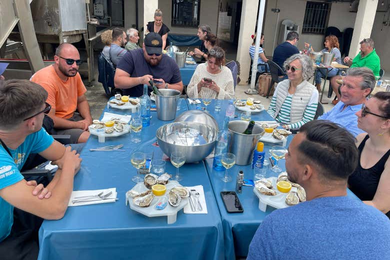 Durante la degustazione di ostriche