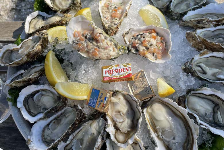 Plato de ostras