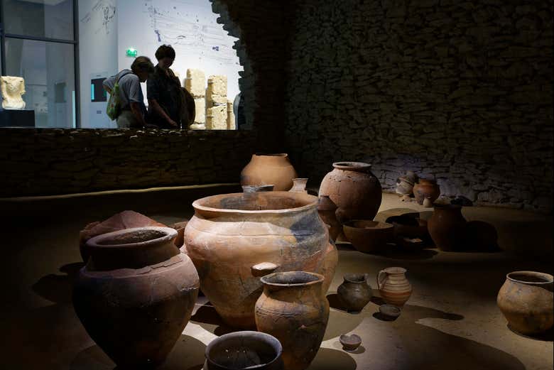 Cerâmica romana em exposição no museu
