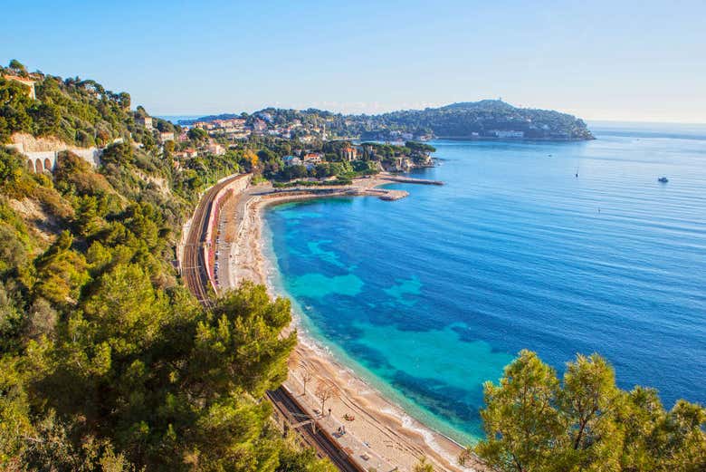 Vistas de la costa de Antibes