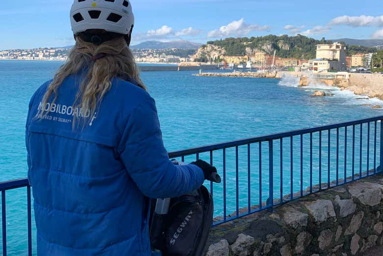 Enjoying the views of the Mediterranean