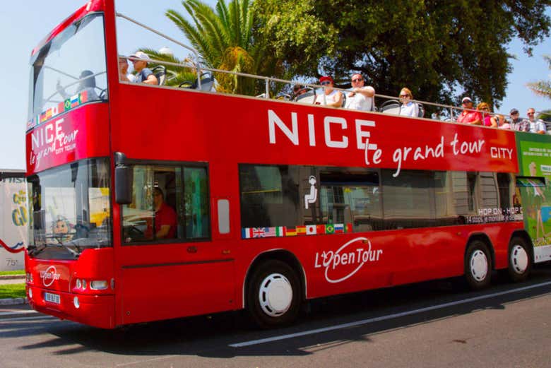 Enjoying the hop on hop off bus