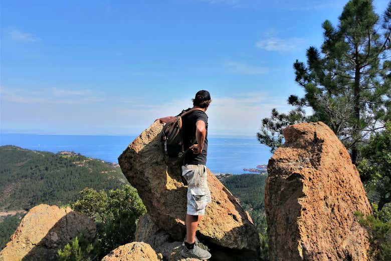 Hiking the massif