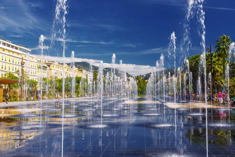 Fuentes del Promenade du Paillon