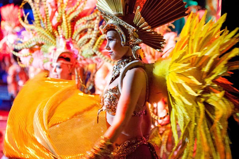 Una de las bailarinas del show Feerie