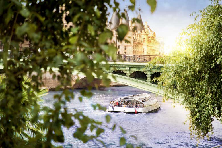 The Batobus boat by the banks of the Seine
