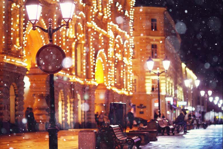 Luces de Navidad en las calles de París