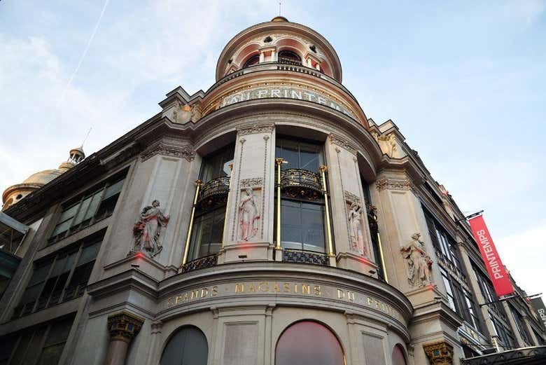 La devanture du Printemps Haussmann à Paris