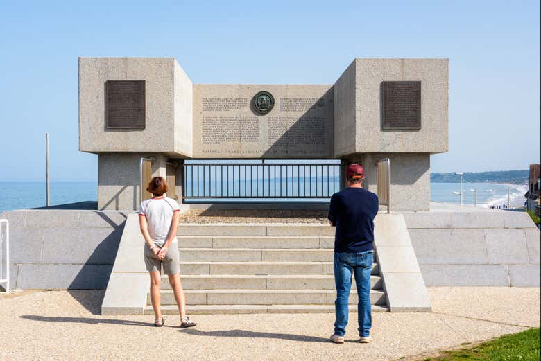 Admire the memorial monuments on Omaha Beach