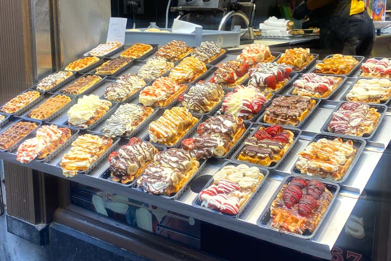 Em Bruxelas você pode degustar seus waffles deliciosos