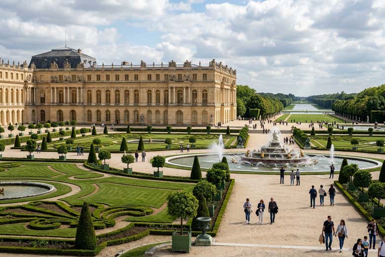 Marvel at the gardens of the Palace of Versailles