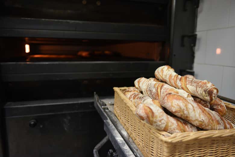 Baguettes recién horneadas