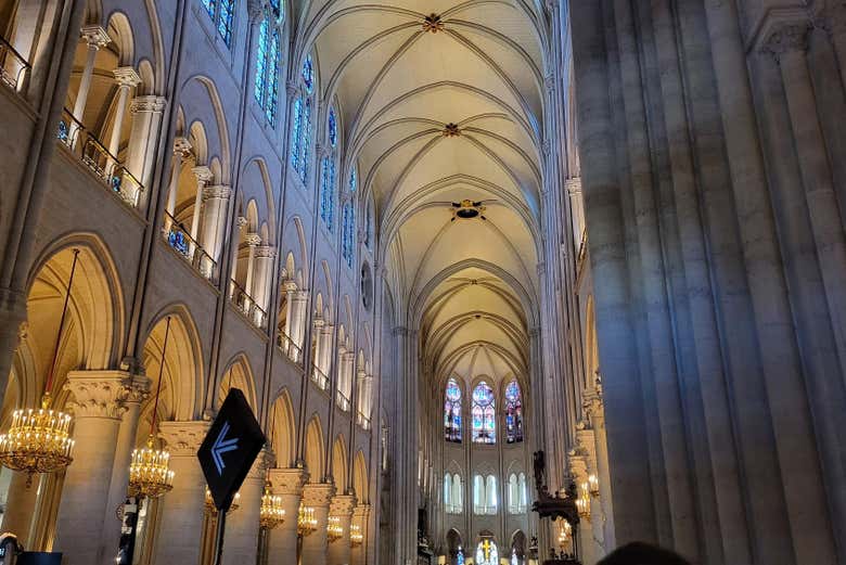 La navata centrale di Notre Dame