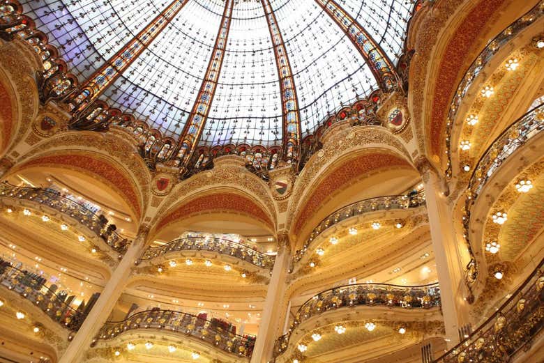 Os sorprenderá la arquitectura de las Galerías Lafayette