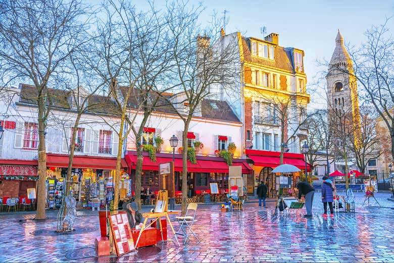 Place du Tertre, la plaza de los pintores de Montmartre