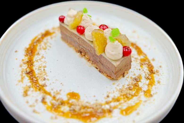 Un delizioso dessert del ristorante
