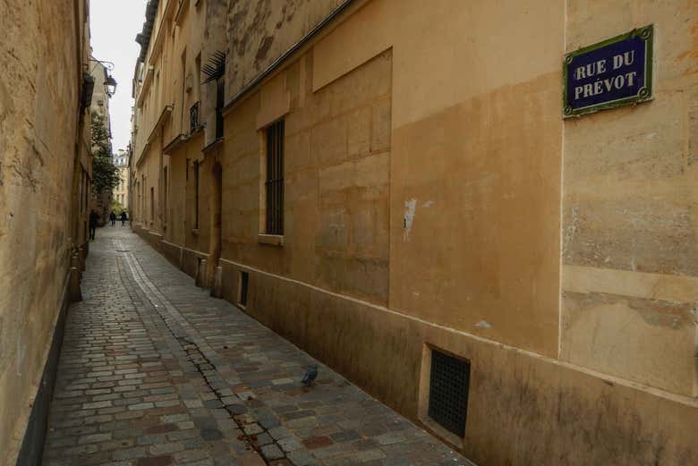 Una delle strette vie del Marais