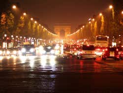 Paris by car, traffic jam