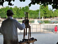 Jardin des Tuileries, painter