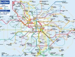 Paris night transport map