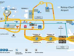Plan de l'aéroport de Charles de Gaulle
